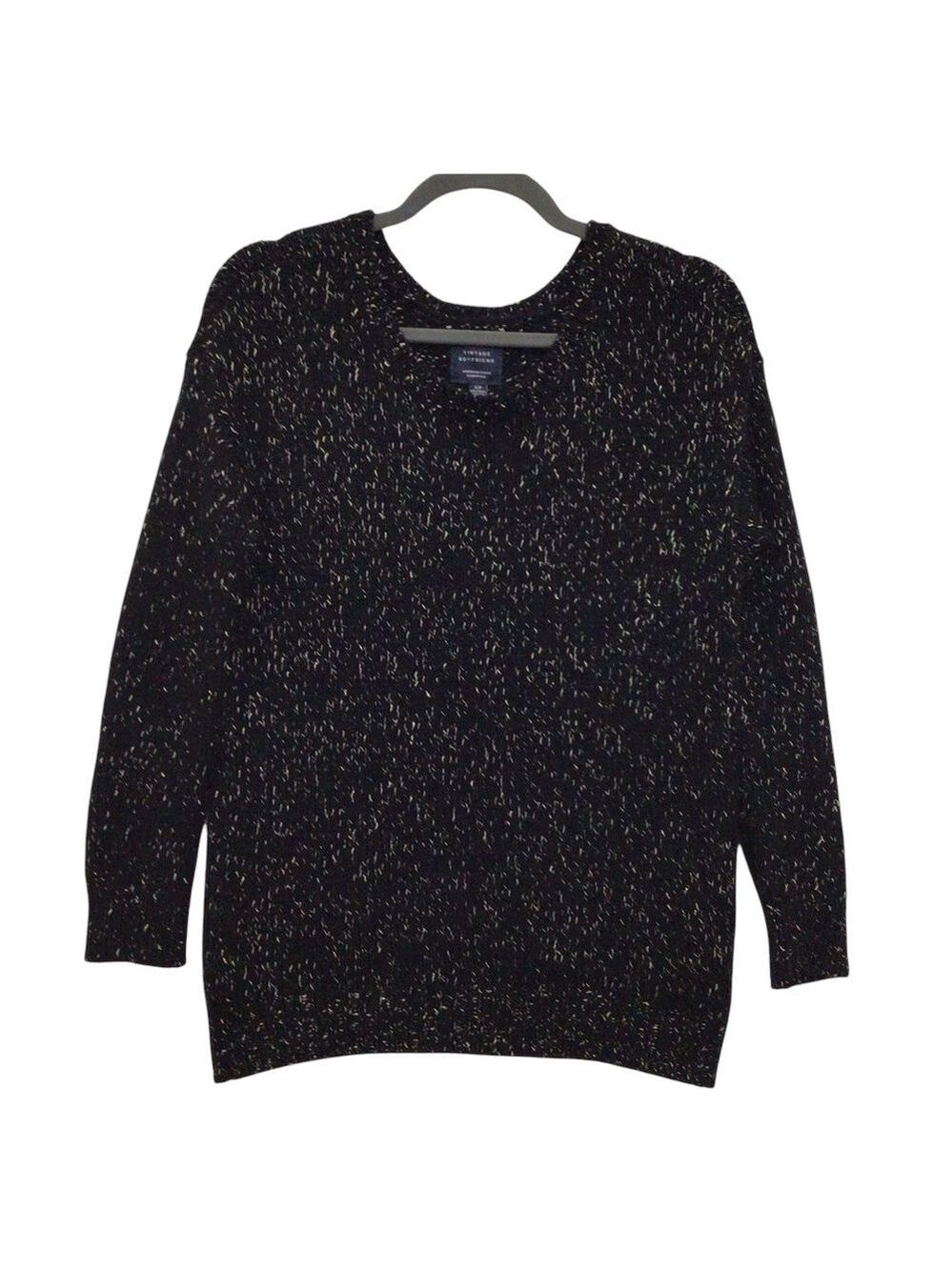 AEO vintage boyfriend black gold knit American eagle outfitters sweater in small